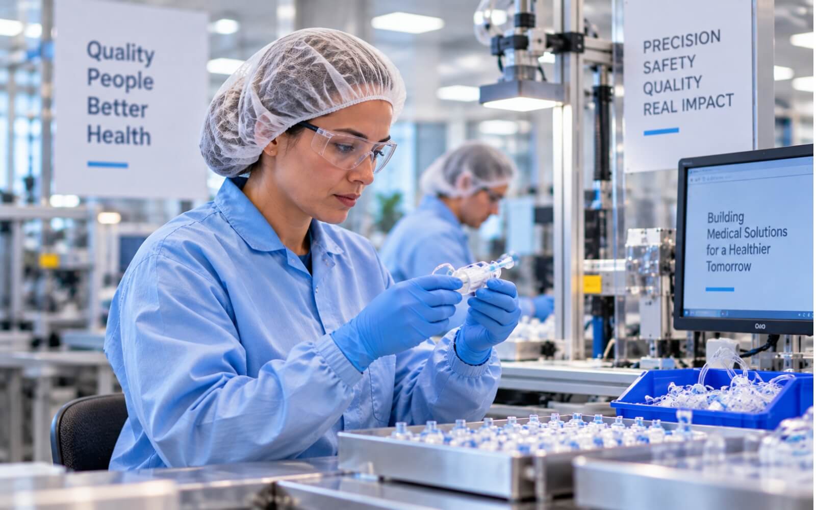 Manufacturing employee working on the production floor